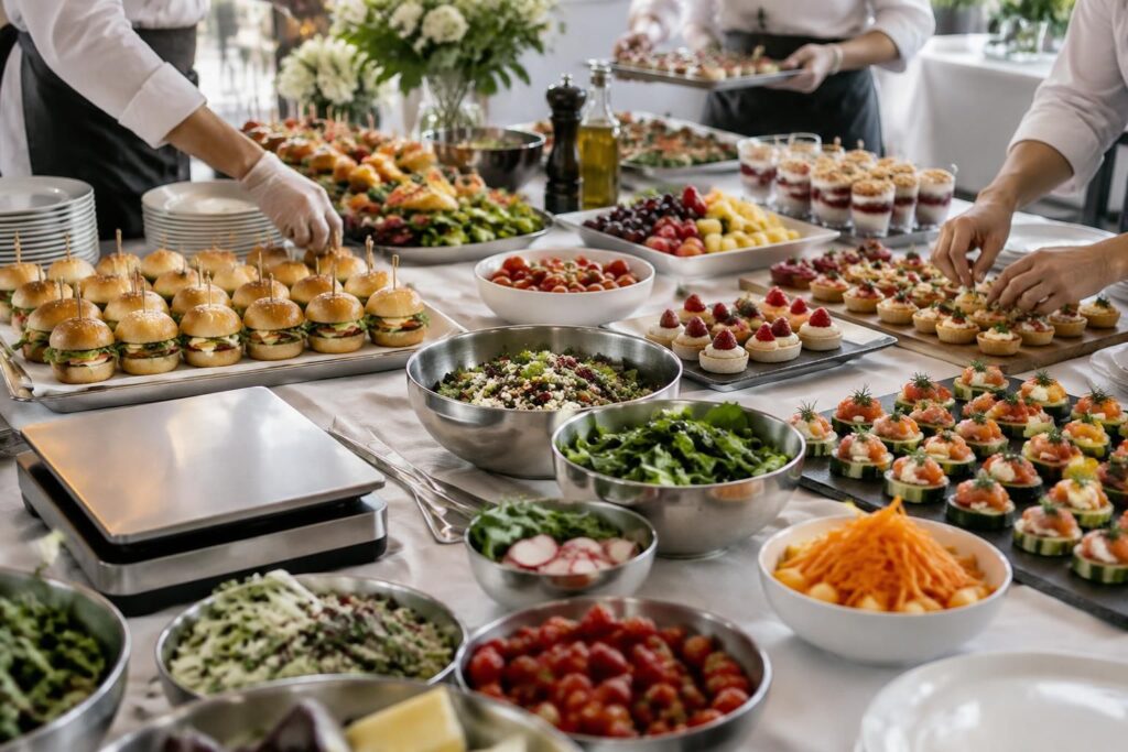 découvrez comment calculer les quantités de nourriture nécessaires pour un buffet selon le nombre d’invités, la durée et le type de repas.