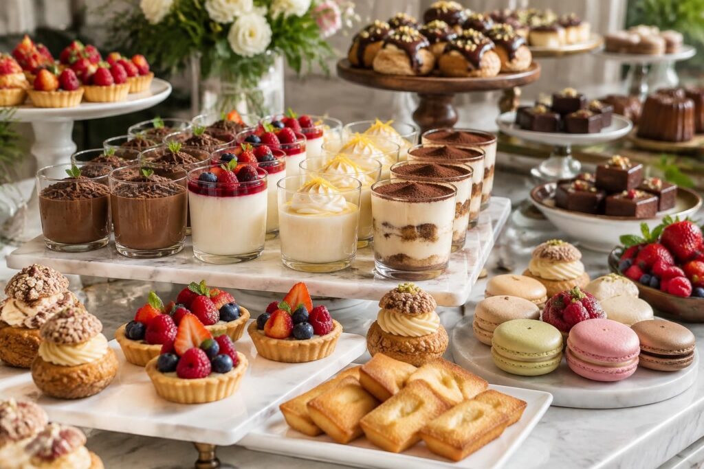 découvrez des desserts pour buffet faciles à préparer en avance : verrines gourmandes, mignardises et douceurs qui raviront tous vos invités.