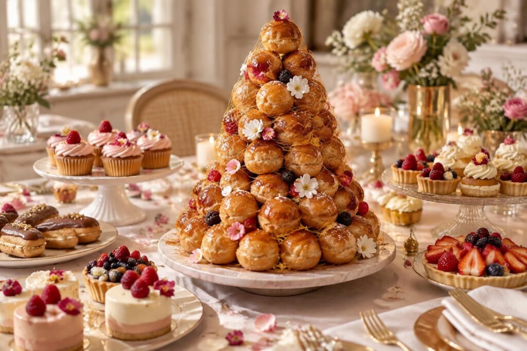 découvrez comment réussir une pièce montée et des gâteaux de fête maison, aussi beaux que délicieux, pour épater vos invités.