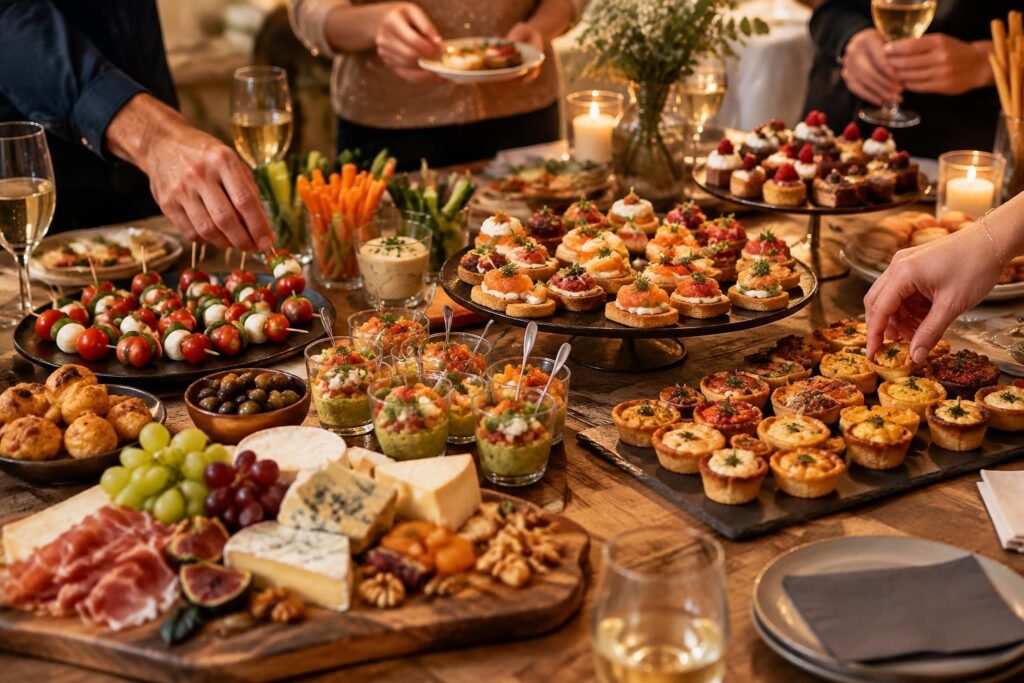 découvrez combien de pièces prévoir par personne pour un apéritif dînatoire, selon sa durée, le nombre d’invités et le menu.