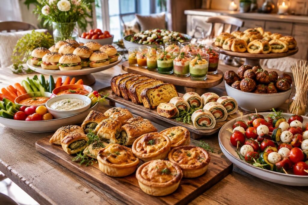 découvrez 15 recettes faciles et conviviales pour préparer un buffet salé maison qui régalera tous vos invités, des petits fours aux tartes gourmandes.